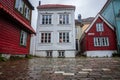 Houses in the Bergen old town Royalty Free Stock Photo