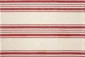 Traditional red and white striped cotton fabric kitchen bistro s