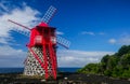 Windmill in Pico island Azores Royalty Free Stock Photo