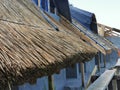 Traditional reed roof in danube delta Royalty Free Stock Photo