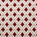 Luxurious Red And White Quilted Design With Conceptual Embroideries Royalty Free Stock Photo