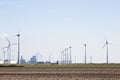 Traditional and renewable windmills in the Netherlands Royalty Free Stock Photo