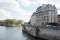 Traditional residential building close to Seine river. Paris Royalty Free Stock Photo