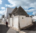 Traditional residential trullo houses in Alberobello, Italy