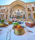 Koofteh Tabrizi in traditional restaurant of Kashan, Iran