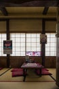 Traditional restaurant table in Japan