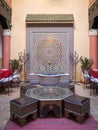 Traditional riad fountain in marrakech