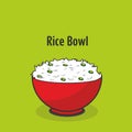 Rice bowl vector illustration