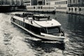 Traditional river cruise boat with passengers in Berlin Germany