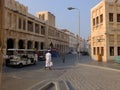 Traditional road and buildings in Doha Qatar