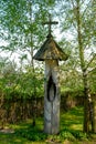 A traditional roadside shrine among the fields, Poland