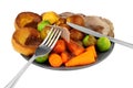 Traditional roast beef dinner Royalty Free Stock Photo