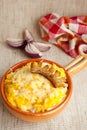 Traditional Romanian dish with corn mush and chees