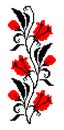 Traditional romanian floral embrodery border