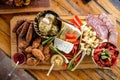 Traditional Romanian food plate Royalty Free Stock Photo