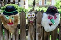 Traditional Romanian hand made decorative products displayed for sale at a hand made festival in Bucharest, Romania