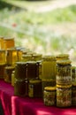 Traditional Romanian honey jars Royalty Free Stock Photo