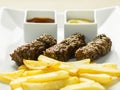 Traditional Romanian Mici Plate Close Up Royalty Free Stock Photo