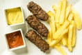 Traditional Romanian Mici Plate Close Up Royalty Free Stock Photo