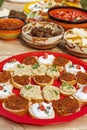 Traditional Romanian and Moldavian food platters at a local brunch Royalty Free Stock Photo