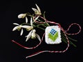 Traditional Romanian sewing pattern Martisor. Royalty Free Stock Photo