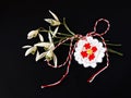 Traditional Romanian sewing pattern Martisor. Royalty Free Stock Photo