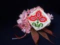 Traditional Romanian sewing pattern Martisor. Royalty Free Stock Photo