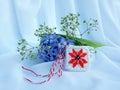 Traditional Romanian sewing pattern, Martisor. Royalty Free Stock Photo