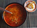 Traditional Romanian Yellow Bean Soup