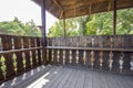 Traditional romanian wooden porch