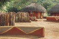 Thatched roof African house Royalty Free Stock Photo