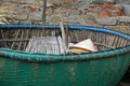 Traditional round basket boat from vietnam