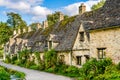 Cottage homes in Bibury village, The Cotswolds, Englaand UK