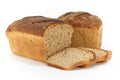 Traditional rural rye bread, cut with slices Royalty Free Stock Photo