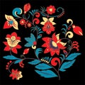 Traditional russia or orient flower pattern. illustration