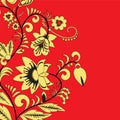 Traditional russia or orient flower pattern. illustration