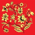 Traditional russia or orient flower pattern. illustration