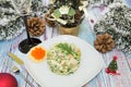 Traditional Russian christmas salad Olivier Royalty Free Stock Photo