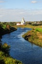 Traditional russian churches and countryside view in Suzdal, Russia Royalty Free Stock Photo