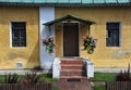 Traditional Russian Cottage with Flowers