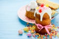 Traditional russian Easter bread kulich