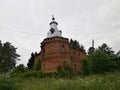 The traditional Russian landscape with the Orthodox Church of the Chapel of Zosima of Vladimir. Royalty Free Stock Photo