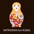 Traditional Russian matryoshka matrioshka doll Royalty Free Stock Photo