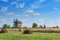 Traditional Russian mill on the island Kizhi. Karelia, Russia Royalty Free Stock Photo