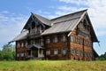 Traditional russian rural wooden house