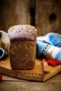 Traditional Russian rye Borodino bread