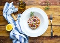 Traditional Russian salad Herring under a fur coat