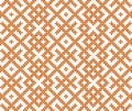 Traditional Russian and slavic ornament.The pattern is filled with orange circles Royalty Free Stock Photo