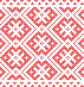 Traditional Russian and slavic ornament.Red circles pattern Royalty Free Stock Photo