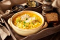 Traditional Russian soup shchi with  sour cabbage Royalty Free Stock Photo